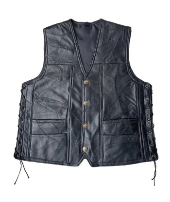 Gilets bikers cuir outlet