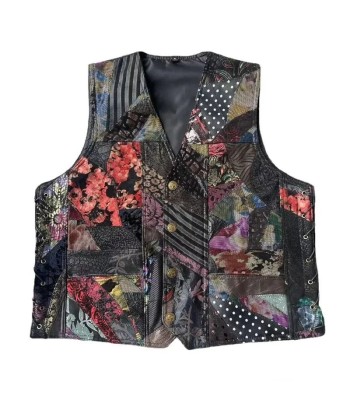 Gilet cuir biker femme de l' environnement