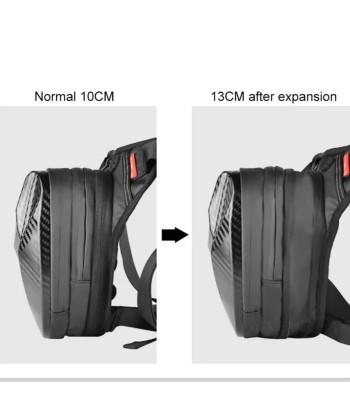 Sacoche de jambe moto - Carbone pas cher