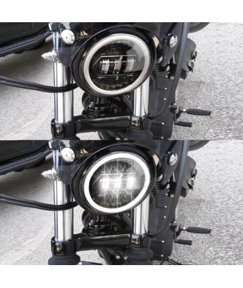 Phare rond moto led en ligne