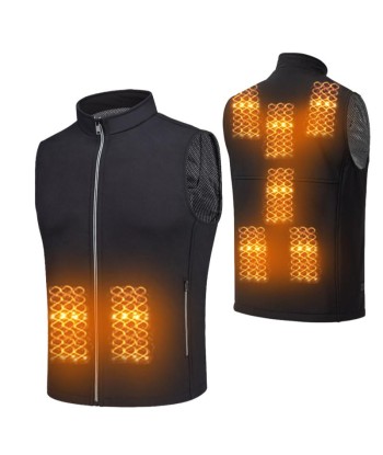 Gilet Chauffant Moto - 8 zones brillant des détails fins