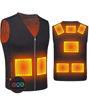 Gilet Chauffant Moto - 8 zones brillant des détails fins