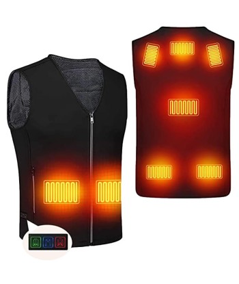 Gilet Chauffant Moto - 8 zones brillant des détails fins