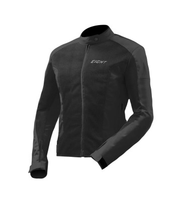 Blouson moto été femme - Aérow Flow Noir en linge