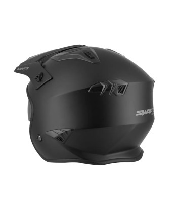 Casque Jet Trial/Quad - Swaps TROOPER Noir Mat le des métaux précieux