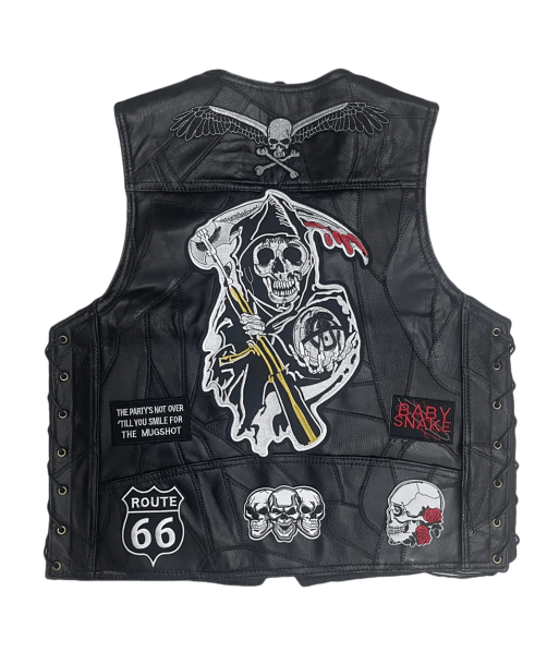 Gilet cuir biker style sons of anarchy Economisez 