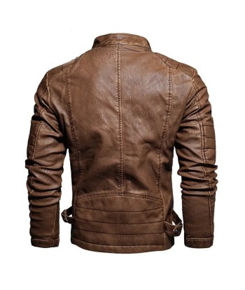 Vintage-Lederjacke für Herren - Braun 50% de réduction en Octobre 2024