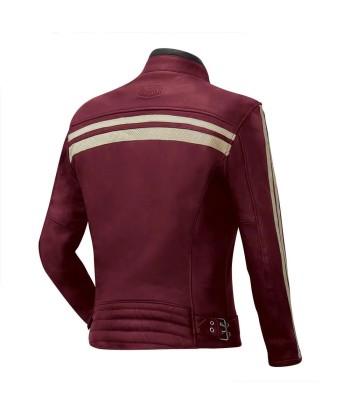 Blouson moto femme vintage | Gasoline™-Cuir Rouge Dans la société mordern