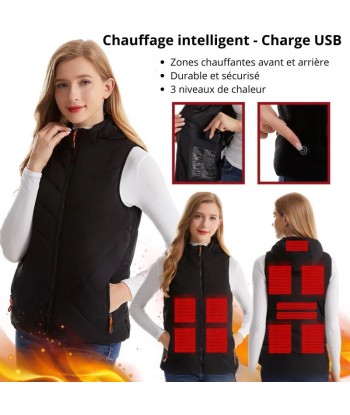 Gilet Chauffant moto Femme français