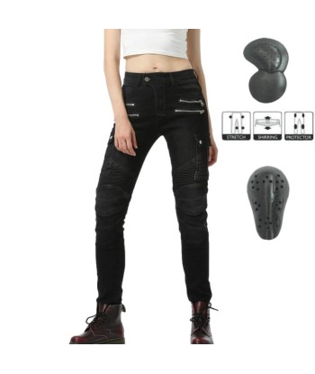 Pantalon jean moto femme - Bella Denim™Noir vente chaude votre 