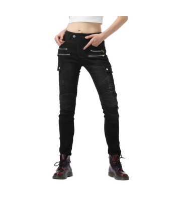 Pantalon jean moto femme - Bella Denim™Noir vente chaude votre 