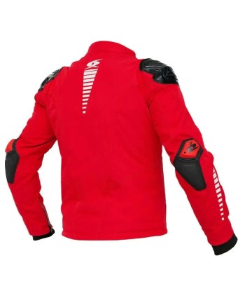 Rote Motorradjacke - STRIDER de technologie