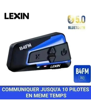 LEXIN Bluetooth-Gegensprechanlage für Motorradhelme - 10 Piloten de pas cher