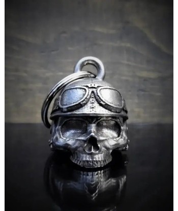 Einzigartige Motorradglocke "Skull Motorcycle Helmet" solde