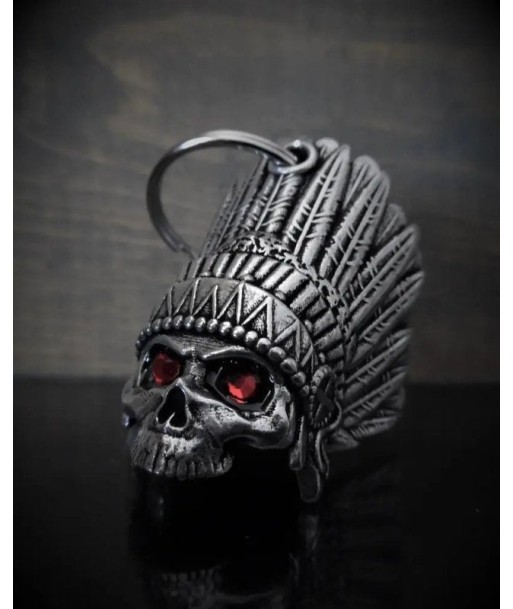 Einzigartige Motorradklingel "Indian Skull + Diamond" les ctes