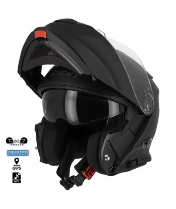 Motorradhelm mit Bluetooth – Mattschwarz Comparez plus de prix