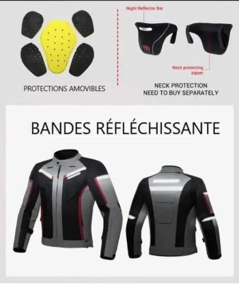 Winter-Sommer-Motorradjacke une grave pollution 