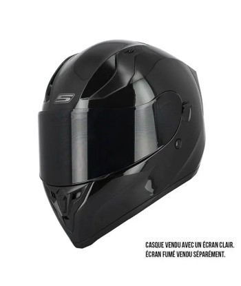 Glänzender schwarzer Damen-Motorradhelm - S441 VENGE de la marque