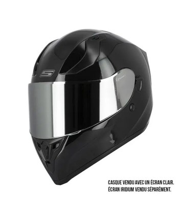 Glänzender schwarzer Damen-Motorradhelm - S441 VENGE de la marque