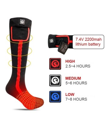 Beheizte Motorradsocken - Rot Vous souhaitez 