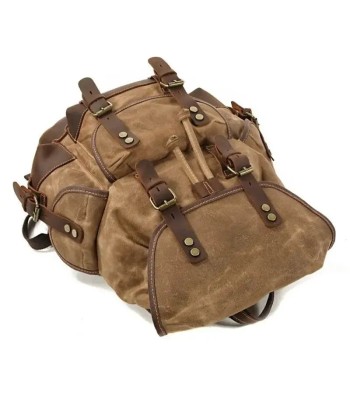 Vintage-Motorrad-Rucksack – Retro-Braun ou a consommer sur place