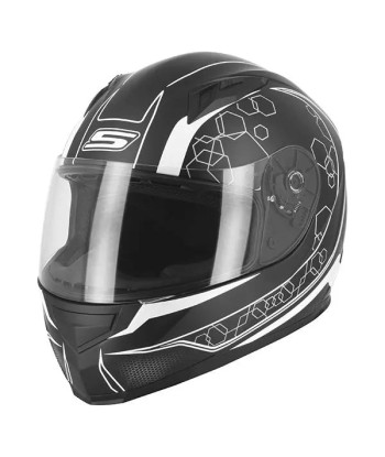 Motorradhelm Schwarz und Weiß Frau - S448 GRAPHIC du meilleur 