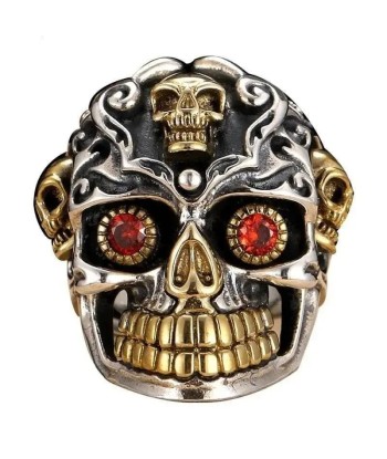 Ägyptischer Totenkopf-Bikerring (Silber) prix pour 