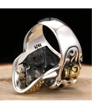 Ägyptischer Totenkopf-Bikerring (Silber) prix pour 