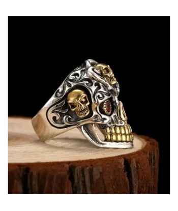 Ägyptischer Totenkopf-Bikerring (Silber) prix pour 